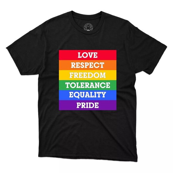 Unbranded Tops - Pride Rights T-Shirt Celebrate Pride Month Shirt LGBTQ Rainbow Printed T-Shirt